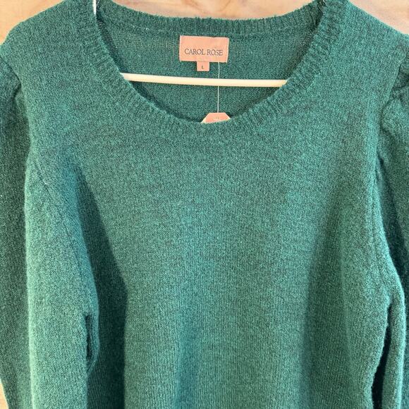 Carol Rose Green Crew Neck Sweater Size Large - Picture 3 of 9